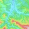 Oust topographic map, elevation, terrain