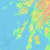 Argyll and Bute topographic map, elevation, terrain