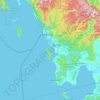 Koh Kong topographic map, elevation, terrain