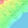 Carolina del Sur topographic map, elevation, terrain