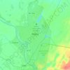 Nukus topographic map, elevation, terrain