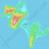 Koh Rong topographic map, elevation, terrain