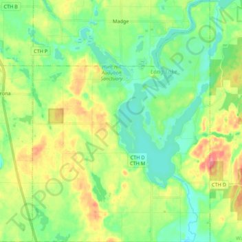 Washburn County topographic map, elevation, terrain