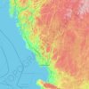 Halland County topographic map, elevation, terrain