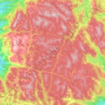 Reserva Biológica Augusto Ruschi topographic map, elevation, terrain