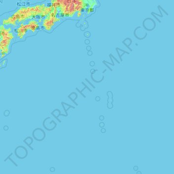 Tokyo topographic map, elevation, terrain