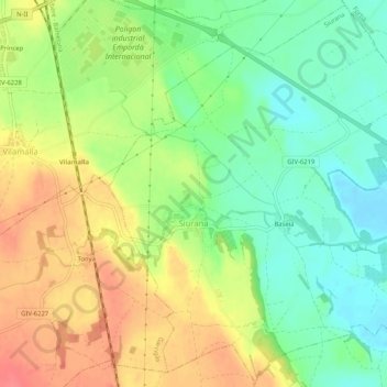 Siurana topographic map, elevation, terrain