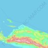 Papua topographic map, elevation, terrain