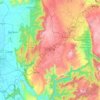 Pyinoolwin Township topographic map, elevation, terrain