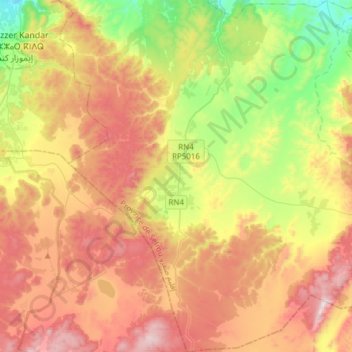 Laanoussar topographic map, elevation, terrain