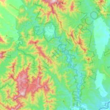 Deua River Valley topographic map, elevation, terrain