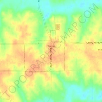 Numa topographic map, elevation, terrain