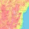 Bahia topographic map, elevation, terrain