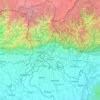 Teesta River topographic map, elevation, terrain