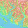 Sunshine Coast Regional District topographic map, elevation, terrain