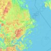 Norrtälje kommun topographic map, elevation, terrain
