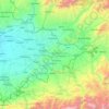 Andijan Region topographic map, elevation, terrain