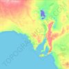 South Australia topographic map, elevation, terrain