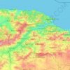 Béjaïa topographic map, elevation, terrain