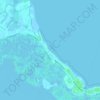 Playa Las Perlas topographic map, elevation, terrain