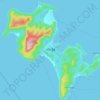 Koh Rong topographic map, elevation, terrain