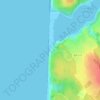 Lagoa de Albufeira topographic map, elevation, terrain