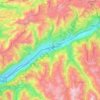 Vallée du Rhône topographic map, elevation, terrain