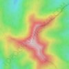 Continental Divide topographic map, elevation, terrain