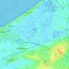 Gent-Brugge-Oostende topographic map, elevation, terrain