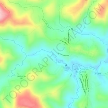 Rio Preto topographic map, elevation, terrain