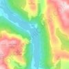 Loch Lubnaig topographic map, elevation, terrain