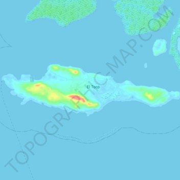 Isla de Toas topographic map, elevation, terrain