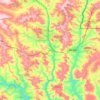 Rio Areias topographic map, elevation, terrain