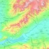 Fergana Valley topographic map, elevation, terrain