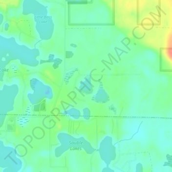 Sunshine Lake topographic map, elevation, terrain