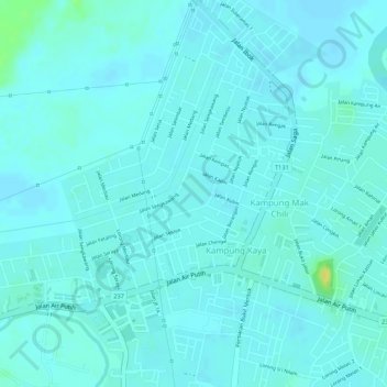 Stadium Mini Mak Chili topographic map, elevation, terrain