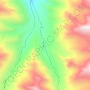 Ak-suu topographic map, elevation, terrain