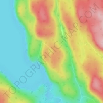 Lac Lilloet topographic map, elevation, terrain