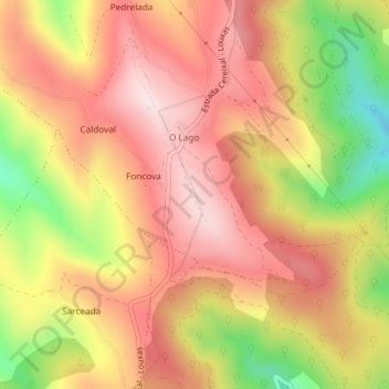 Serra do Calamouco topographic map, elevation, terrain