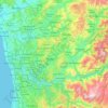 Porto topographic map, elevation, relief