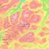 Jotunheimen topographic map, elevation, relief