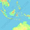Indonesia topographic map, elevation, relief