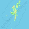 Shetland Islands topographic map, elevation, relief