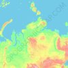 Krasnoyarsk Krai topographic map, elevation, relief