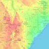 Kenya topographic map, elevation, relief