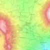 Nyeri topographic map, elevation, relief