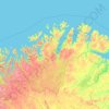 Finnmark topographic map, elevation, relief