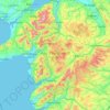 Snowdonia National Park topographic map, elevation, relief