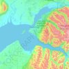 Anchorage topographic map, elevation, relief
