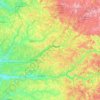 Dordogne topographic map, elevation, relief